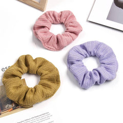Solid Elastic Scrunchie For Women Girls Soft Scrunchies Fit Curly Fine Thick Thi