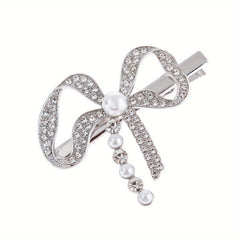 Sweet Pearl Bow Hair Clip for Women Girls