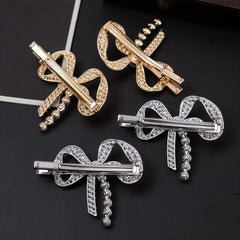 Sweet Pearl Bow Hair Clip for Women Girls