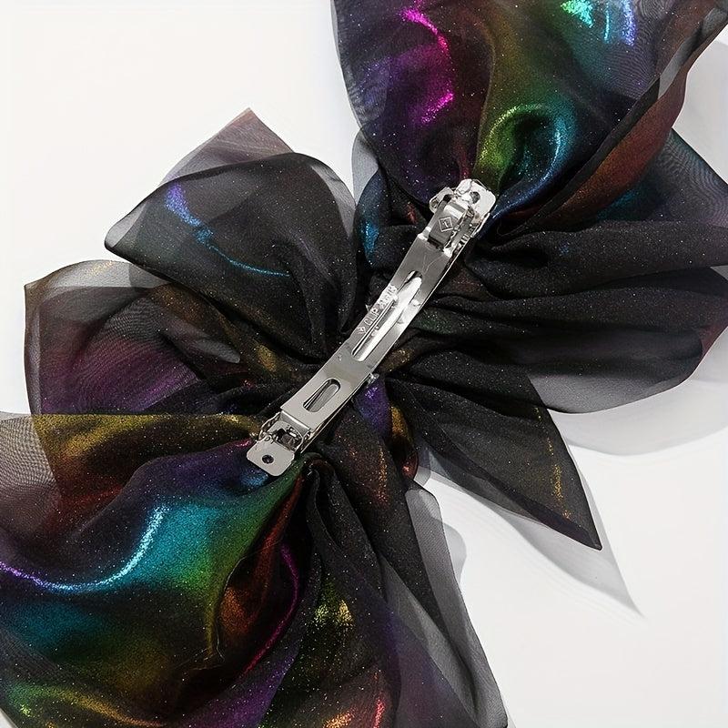 Big Bowknot Holographic Hair Clip French Barrette Hair Accessories