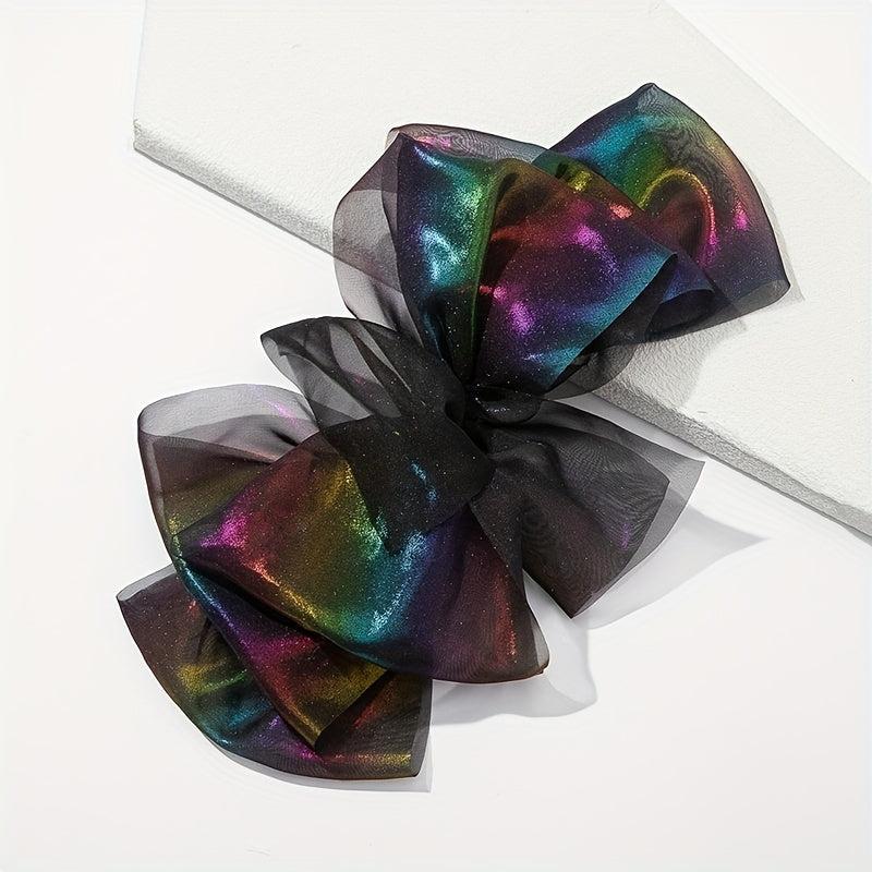 Big Bowknot Holographic Hair Clip French Barrette Hair Accessories