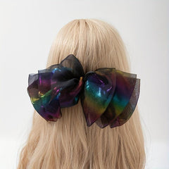 Big Bowknot Holographic Hair Clip French Barrette Hair Accessories