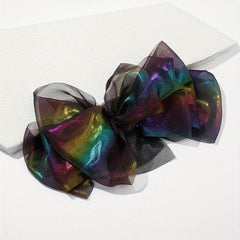Big Bowknot Holographic Hair Clip French Barrette Hair Accessories