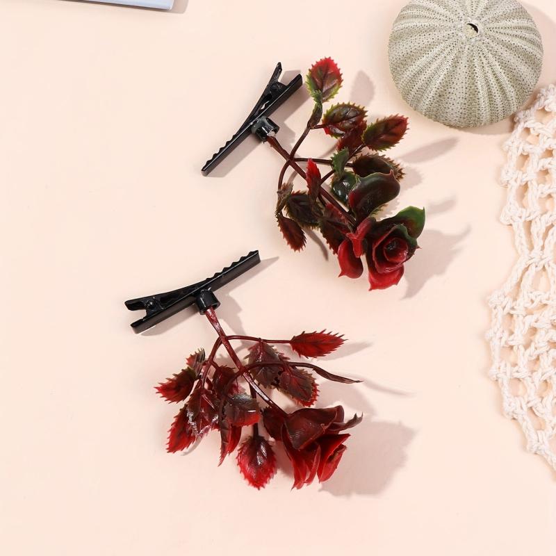 2pcs Flower Tree Duck Billed Clip for Hair Bangs