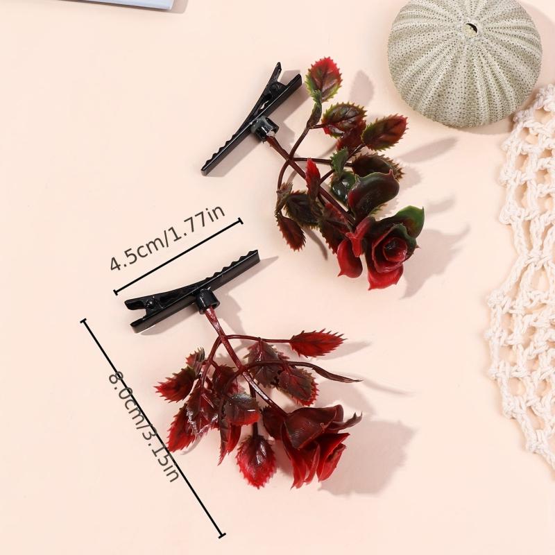 2pcs Flower Tree Duck Billed Clip for Hair Bangs