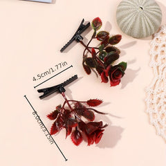 2pcs Flower Tree Duck Billed Clip for Hair Bangs