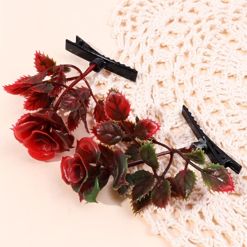 2pcs Flower Tree Duck Billed Clip for Hair Bangs