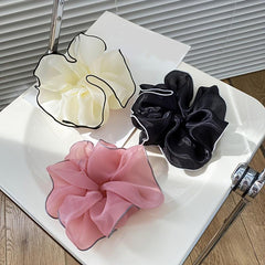 Two Tone Mesh Scrunchie Hair Tie For Women Girl