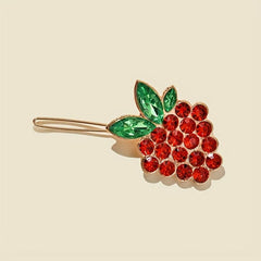 3pcs Strawberry Hairpin Alloy Hair Clip Sweet Hair Accessories
