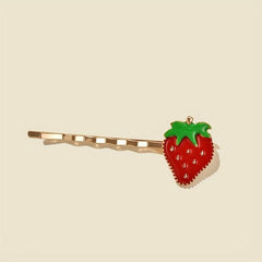 3pcs Strawberry Hairpin Alloy Hair Clip Sweet Hair Accessories
