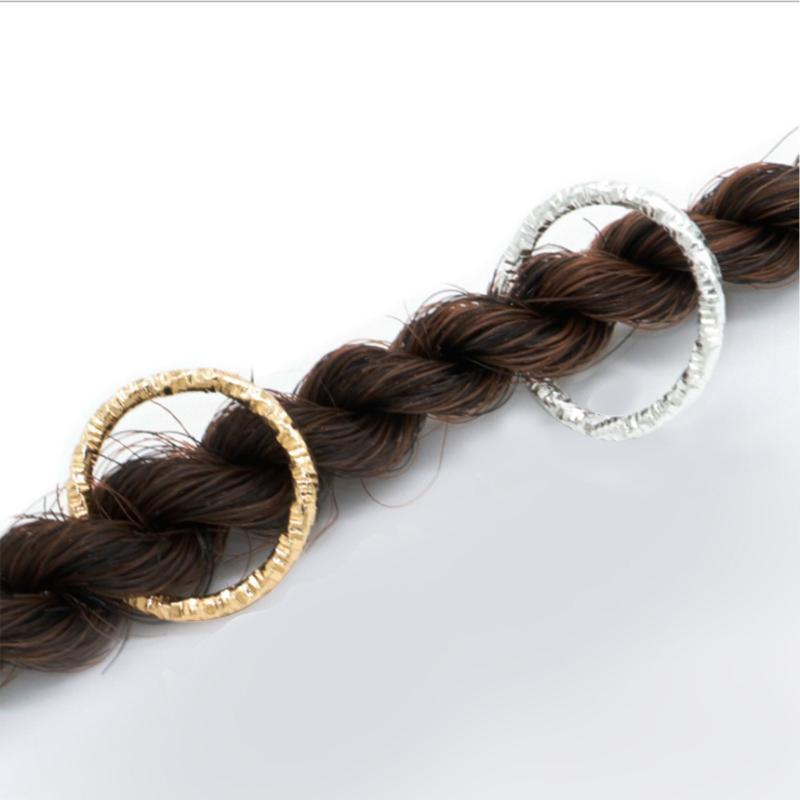 140PCS Hair Braids Ring Adjustable Hair Jewelry Rings Golden/Silver Hair Braid