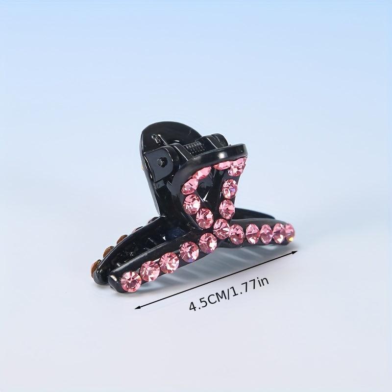 Rhinestone Hair Claw Clip Non-slip for Side Hair Bang Braids