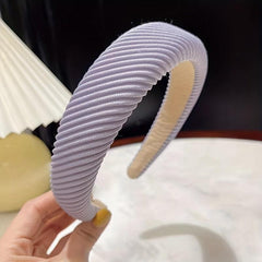 2pcs Solid Headband Fabric Sponge Hair Loop All match Temperament Hair Hoop