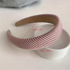 2pcs Solid Headband Fabric Sponge Hair Loop All match Temperament Hair Hoop