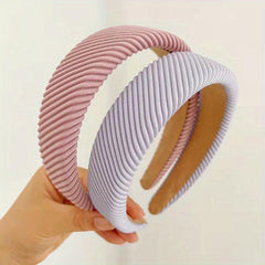 2pcs Solid Headband Fabric Sponge Hair Loop All match Temperament Hair Hoop