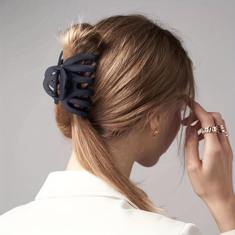 4pcs Matte Hair Claw Ponytail Holder Octopus Shape Hair Accessories