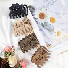 4pcs Matte Hair Claw Ponytail Holder Octopus Shape Hair Accessories