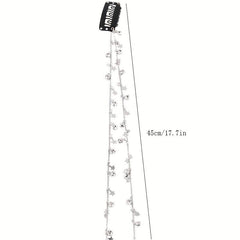 Silvery Braided Chain Tassel Ponytail Decoration Hair Accessories