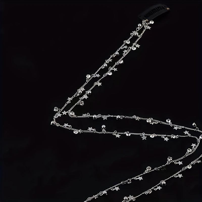 Silvery Braided Chain Tassel Ponytail Decoration Hair Accessories