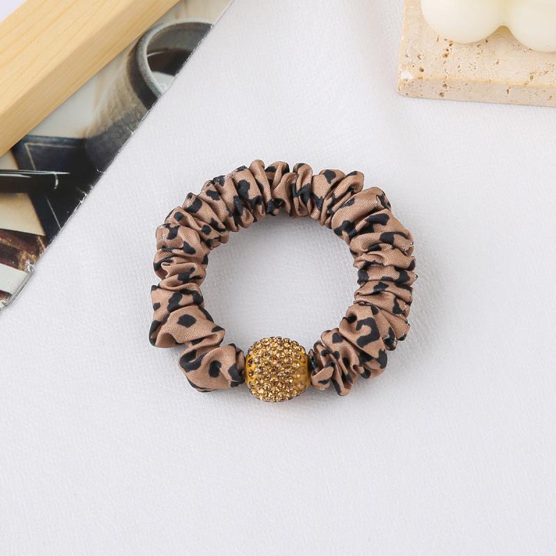 Rhinestone Hair Tie with Fabric Band