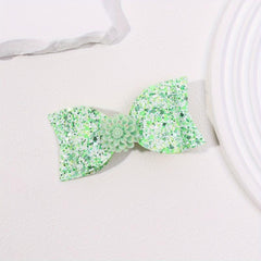 Green Hair Clip Double Layered Side Hair Bang Braids Women Girls Sweet Clip