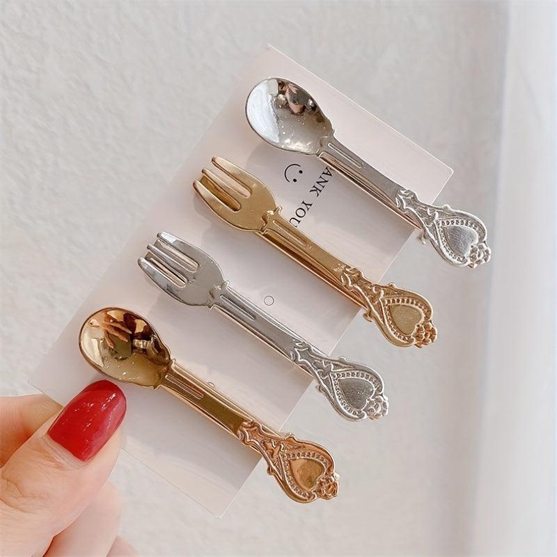 2pcs Alloy Duck Billed Hair Clip for Side Hair Bangs Braids