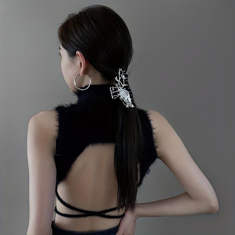 Liquid Metal Shape Hair Claw Modern Style Shark Claw Large Hair Clip