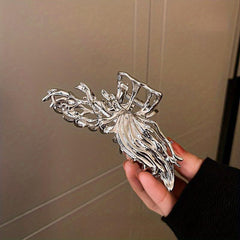 Liquid Metal Shape Hair Claw Modern Style Shark Claw Large Hair Clip