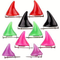 Resin Devil Horn Shaped Hair Clip for Halloween Party