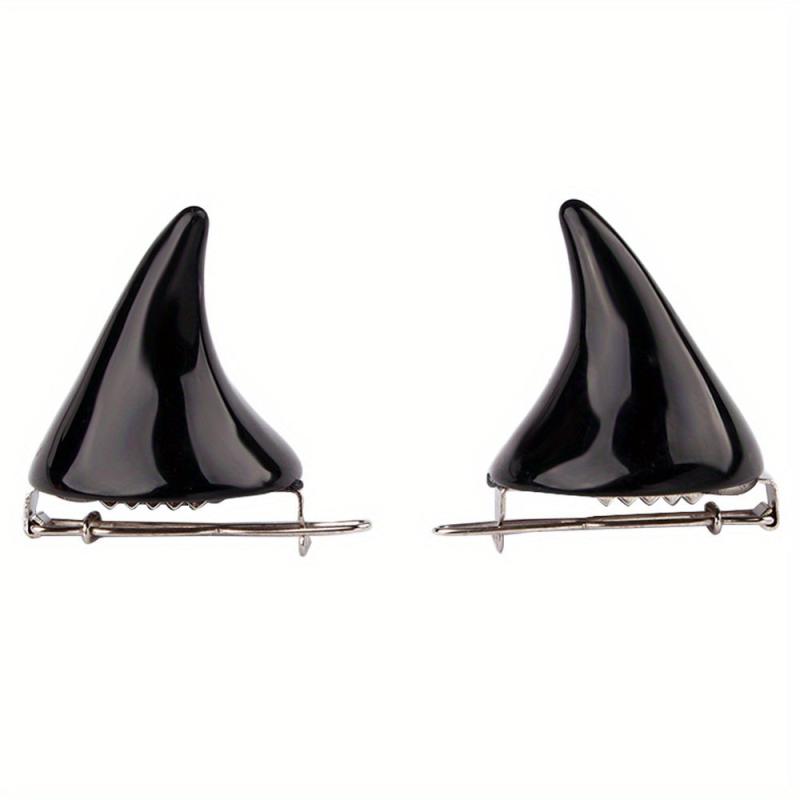 Resin Devil Horn Shaped Hair Clip for Halloween Party