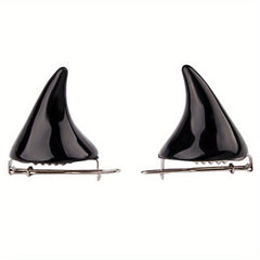 Resin Devil Horn Shaped Hair Clip for Halloween Party