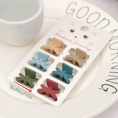 6pcs Small Frosted Hair Claw for Women