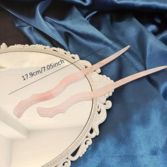 Acetate Wavy Hair Stick Ponytail Holder Hair Accessories