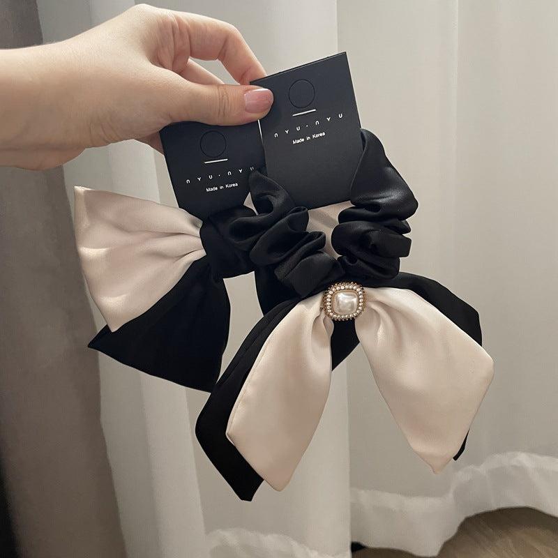 Faux Pearl Bow Scrunchies Hair Tie Hair Clip Hair Accessories