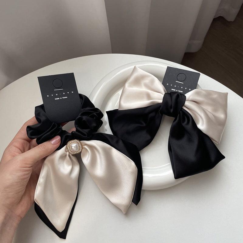 Faux Pearl Bow Scrunchies Hair Tie Hair Clip Hair Accessories