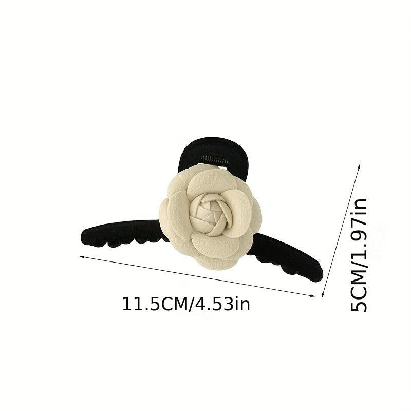 2pcs Camellia Hair Clip Retro Small Hair Clip
