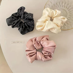 Rhinestone Inlaid Scrunchie Ponytail Hair Tie