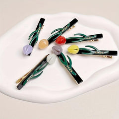 Cartoon Tulip Decor Hair Clip for Women Girls