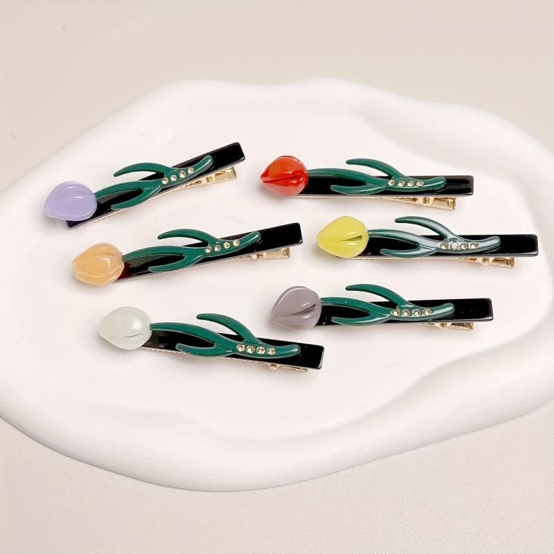 Cartoon Tulip Decor Hair Clip for Women Girls