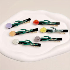 Cartoon Tulip Decor Hair Clip for Women Girls