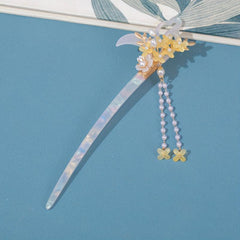 Vintage Osmanthus Hairpin with Tassel for Ladies Dress Up