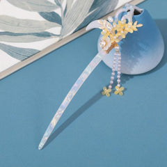 Vintage Osmanthus Hairpin with Tassel for Ladies Dress Up