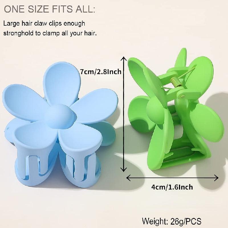 Flower Hair Claw Clip Nonslip Ponytail Holder for Women Girls