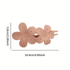 Large Flower Duck Billed Rhinestone Hair Clip