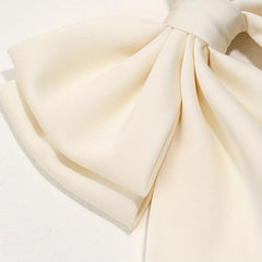 Large Satin Bow Hair Clip Duck Billed Clip