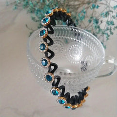 Colorful Rhinestone Hair Band Wavy Headband
