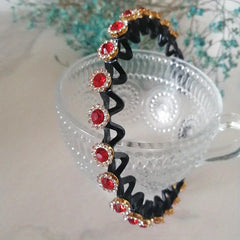 Colorful Rhinestone Hair Band Wavy Headband