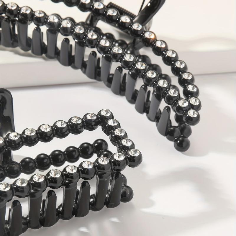Hollow Rhinestone Hair Clip Claw for Women Girls