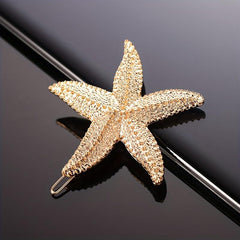 Starfish Shaped Rhinestone Hair Clip for Women Girls