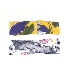 Printed Cross Knotted Elastic Headband Sports Yoga Fitness Sweatband